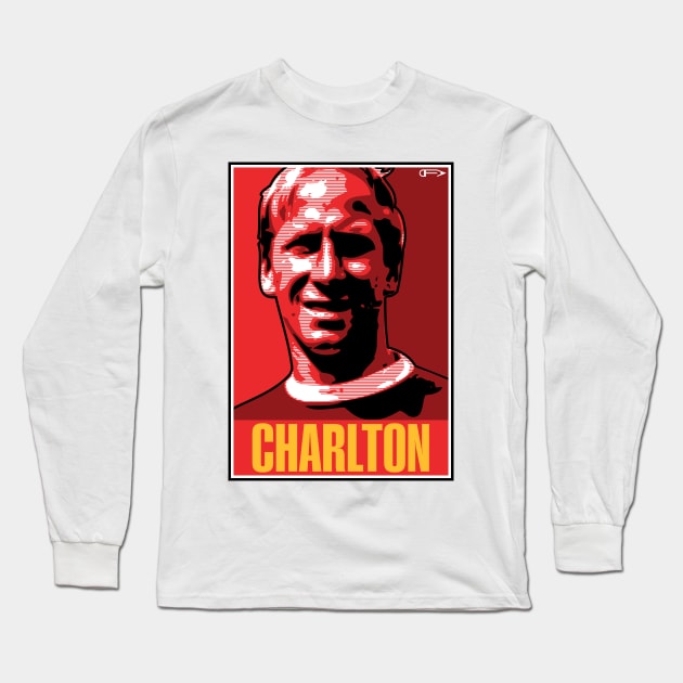 Charlton - MUFC Long Sleeve T-Shirt by David Foy Art